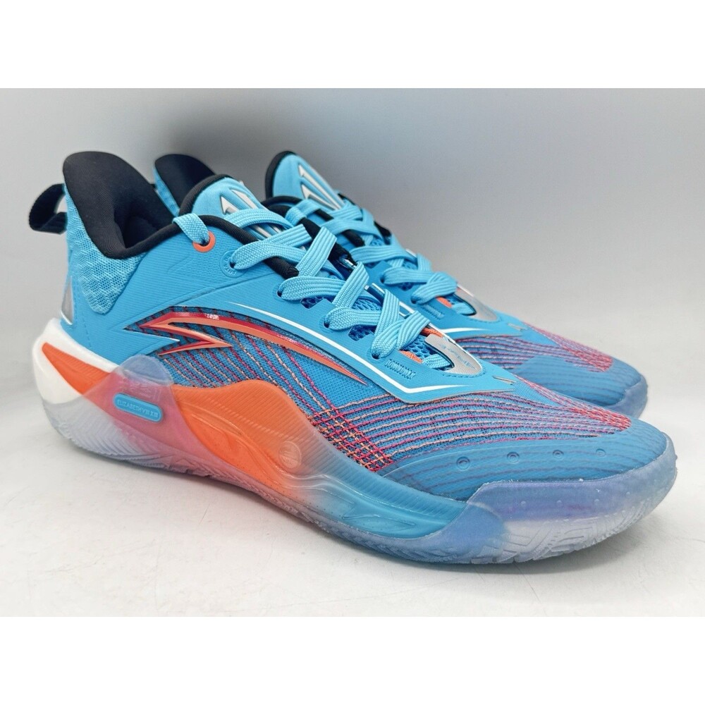 Anta Kai 1 Speed  Blue Orange Silver Basketball Shoes 8125B1128S Men's Size 8.5